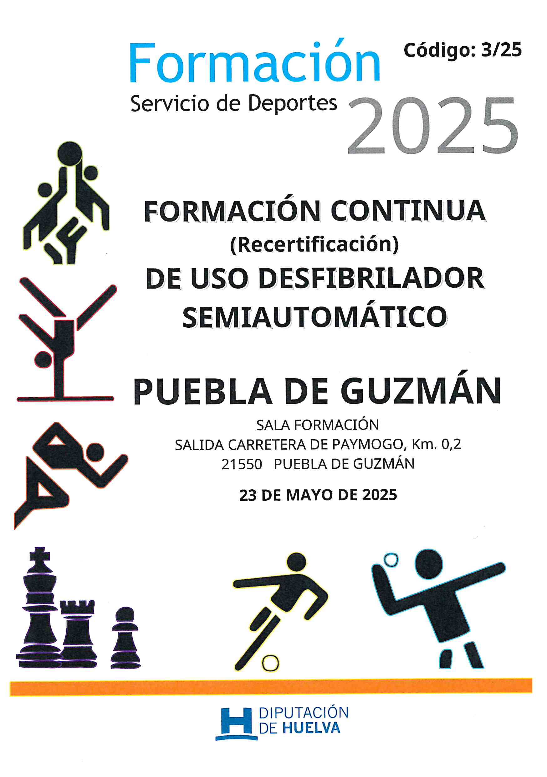2025  PUEBLA DE GUZMÁN 23 mayo 2025  Carátula USO DESFIBRILADOR