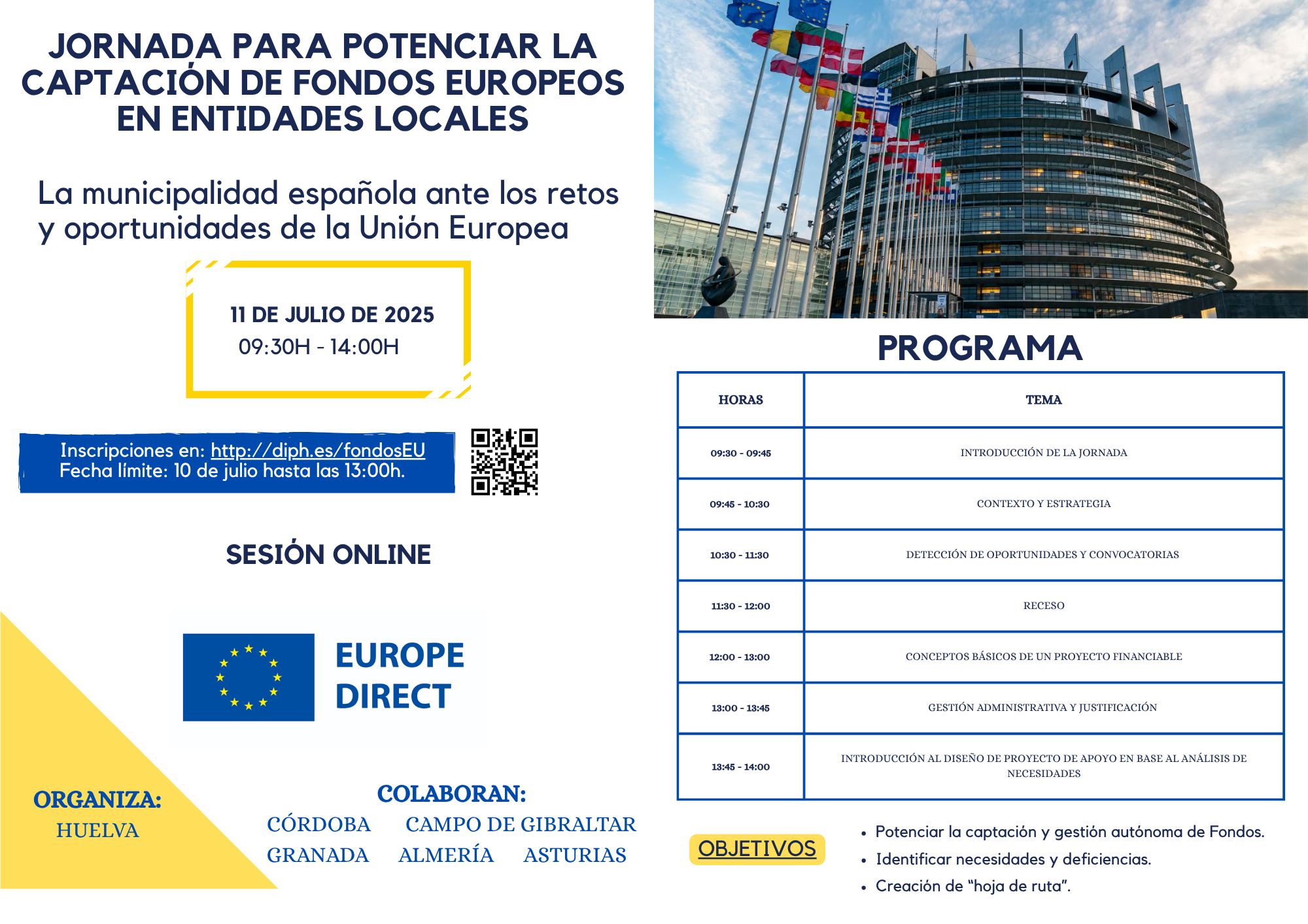 CARTEL JORNADA CAPTACIÓN FONDOS EUROPEOS